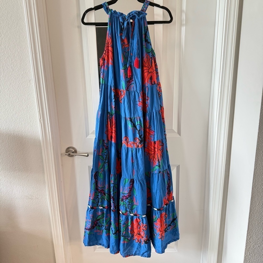 Anthropologie Ro's Garden Valley Halter Cover-Up Maxi Dress Size S - Picture 5 of 7